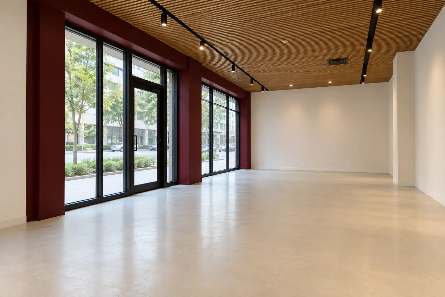 Illustrative retail interior for shop display and circulation planning