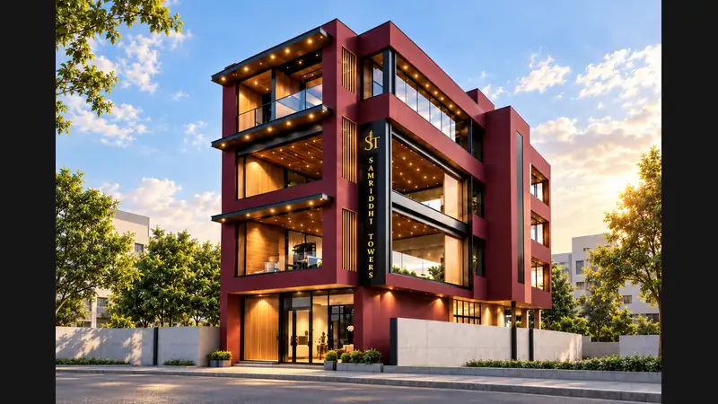 Samriddhi Towers facade visualisation; video includes indicative interiors
